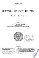 Harvard University Bulletin
