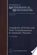 Complexity of Proofs and Their Transformations in Axiomatic Theories Book PDF