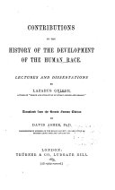Contributions to the History of the Development of the Human Race