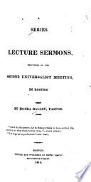 A Series of Lecture Sermons
