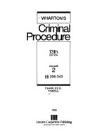 Wharton's Criminal Procedure