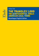 The Translex 1,000 – The Quintessential Anglo-American Legal Terms