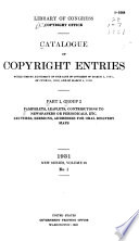 Catalog of Copyright Entries  Part 1   B  Group 2  Pamphlets  Etc  New Series