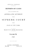 Reports of Cases Heard and Determined in the Appellate Division of the Supreme Court of the State of New York