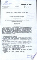 Persian Gulf War Veterans Act of 1998 Book