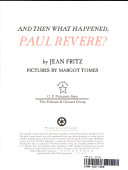 And Then What Happened  Paul Revere 