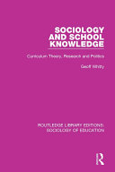 Sociology and School Knowledge