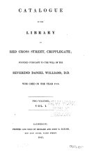 Catalogue of the Library in Red Cross Street ...