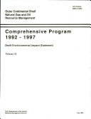 Outer continental shelf natural gas and oil resource management comprehensive program, 1992-1997