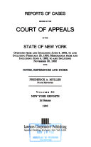Reports of cases decided in the Court of Appeals of the state of New York