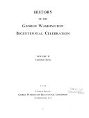 History of the George Washington Bicentennial Celebration    