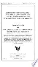 Information Resources and Services Available from the Library of Congress and the Congressional Research Service