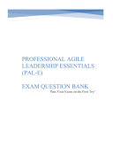 Professional Agile Leadership Essentials (PAL-E®) Question Bank