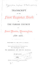The Registers of St. Martin's, Birmingham, Co. Warwick ...