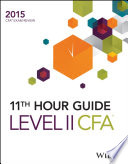 Wiley 11th Hour Guide for 2015 Level II CFA Exam Book
