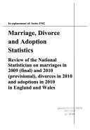 Marriage, Divorce and Adoption Statistics (S