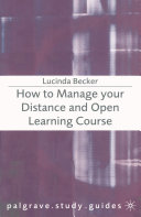 How to Manage your Distance and Open Learning Course