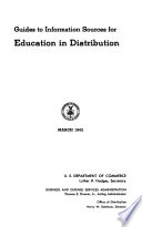 Guides To Information Sources For Education In Distribution