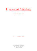 Cover of Experience of nationhood