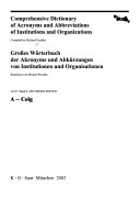 Comprehensive Dictionary of Acronyms and Abbreviations of Institutions and Organizations
