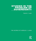 Pdf Studies in the Problem of Sovereignty (Works of Harold J. Laski) Telecharger
