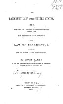 The Bankrupt Law of the United States  1867