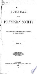 The Journal of the Polynesian Society Book