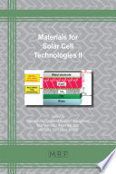 Materials for Solar Cell Technologies II Book