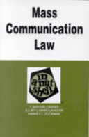 Mass Communication Law in a Nutshell
