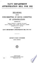 Navy Department Appropriation Bill For 1932