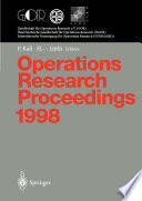 Operations Research Proceedings 1998