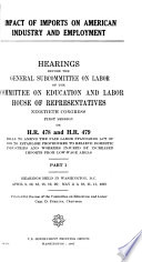 Hearings  Reports and Prints of the House Committee on Education and Labor Book