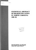Statistical Abstract of Higher Education in North Carolina