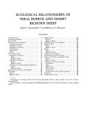 Ecological Relationships of Feral Burros and Desert Bighorn Sheep