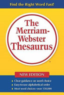 The Merriam-Webster Thesaurus for Large Print Users