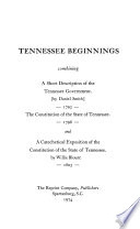 Tennessee Beginnings