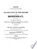 Dom boc, a tr. of the record called Domesday, with an intr., glossary and indexes by W. Bawdwen