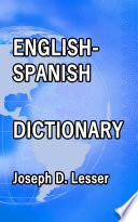 English / Spanish Dictionary PDF Book By Joseph D. Lesser