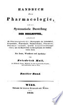 Handbuch der Pharmacologie, oder Systematische Darstellung der Heilmittel