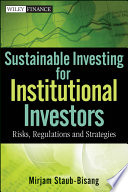 Sustainable Investing for Institutional Investors