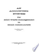 An Accounting System for Solid Waste Management in Small Communities