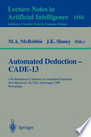 Automated Deduction - Cade-13