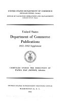 United States Department of Commerce Publications