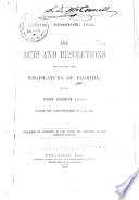 Acts and Resolutions of the General Assembly of the State of Florida
