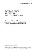 Operational Radiation Safety Program