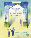 Methods in Behavioral Research with PowerWeb Book