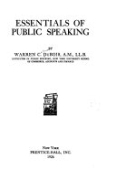 Essentials Of Public Speaking