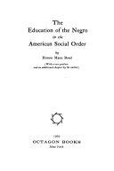 The Education of the Negro in the American Social Order
