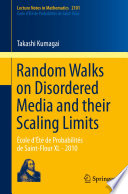 Random Walks on Disordered Media and their Scaling Limits Book