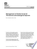 Management of Florida Scrub for Threatened and Endangered Species